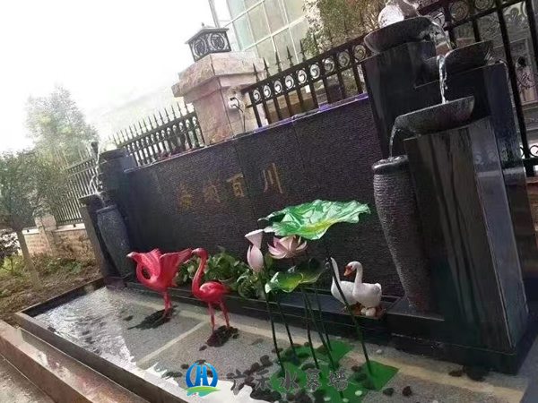 北京石材水幕背景墙设计施工款式GHSJQ-6