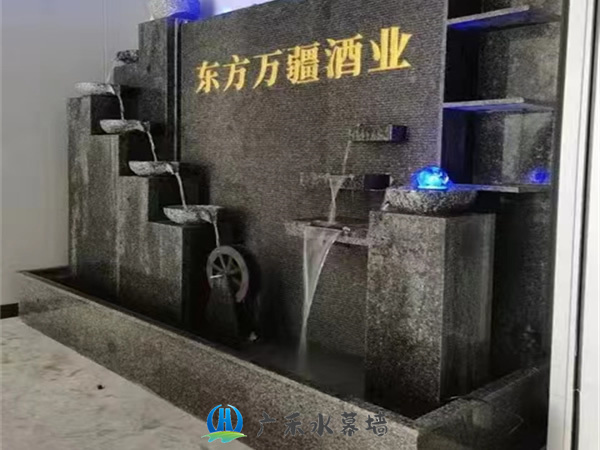 北京石材水幕背景墙设计施工款式GHSJQ-10