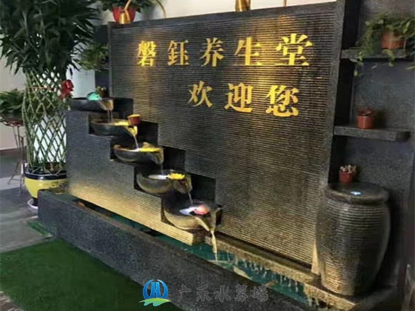 北京石材水幕背景墙设计施工款式GHSJQ-19