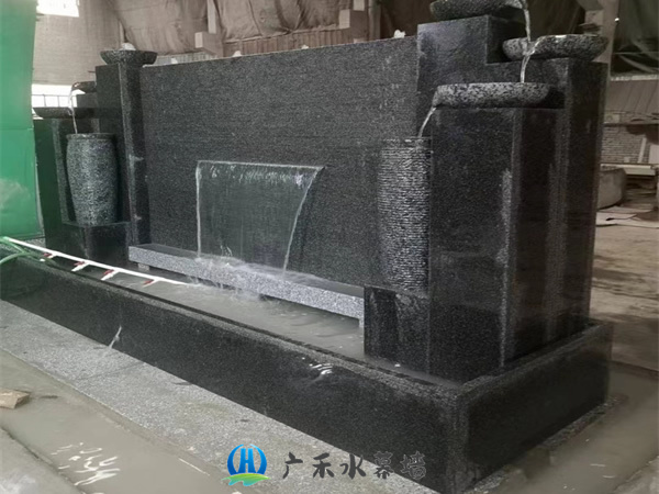 北京石材流水景观墙定制BJSMQ-12